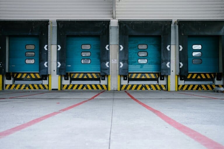 Warehouse loading dock doors