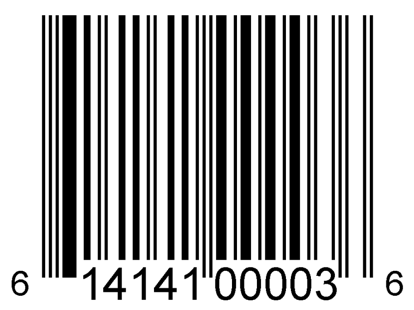 Ejemplo de código de barras UPC-A