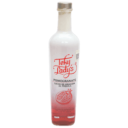 Teky Lady's pomegranate tequila liqueur bottle