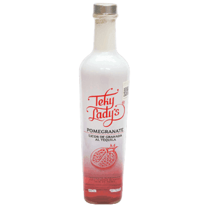 Teky Lady's pomegranate tequila liqueur bottle