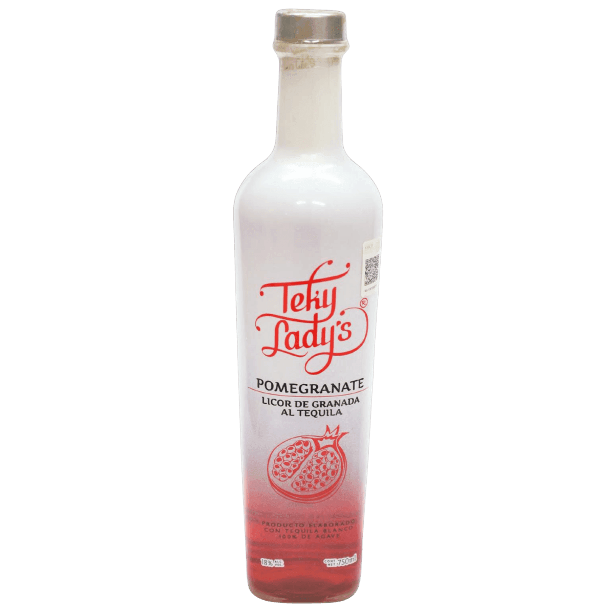 Teky Lady's pomegranate tequila liqueur bottle