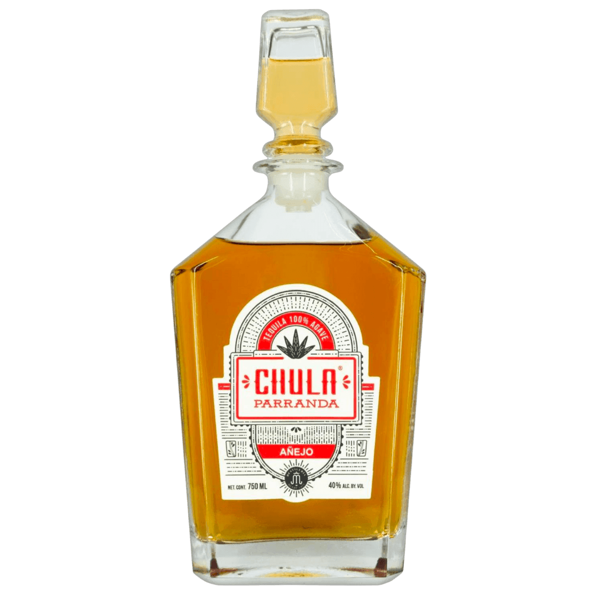 Bottle of Chula Parranda Añejo tequila