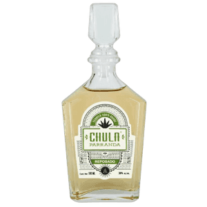 Chula Parranda Reposado tequila bottle with glass stopper