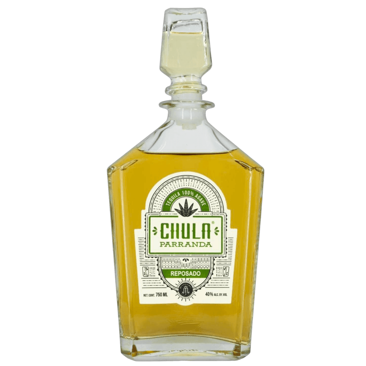 Bottle of Chula Parranda Reposado tequila