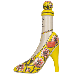 Yellow high-heeled shoe-shaped decorative bottle