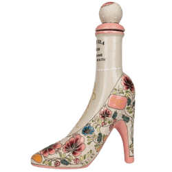 Floral high-heel shaped tequila bottle