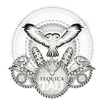 tau tequila logo white
